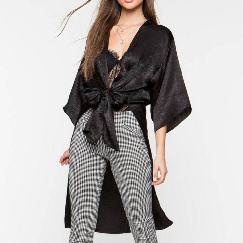 3 for $25 Agaci Kimono Satin Tie Hi Lo Medium